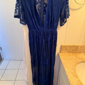 SOLD Blue Lace Dress
